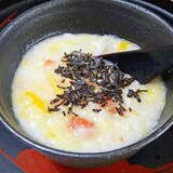 胃腸にやさしい♪　「塩鮭と昆布の朝粥」